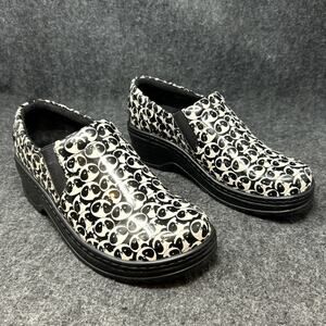 KLOGS Naples Slip On Shoes Women's 8.5 Black White Panda Pattern Comfortable